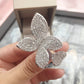 Statement Silver Flower Petal Ring | Bold and Elegant Design