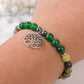 Elegante Mila Armband met Natuurlijke Kristallen en Levensboom Design