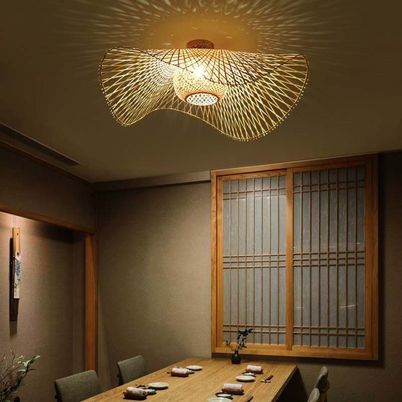 MutoCraft - Elegante Rotan Hanglamp met Japanse Invloeden