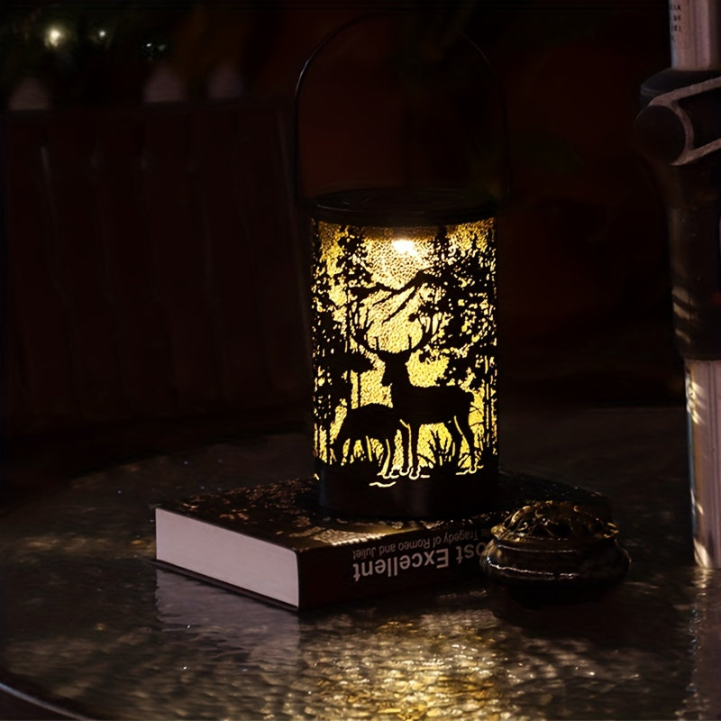 LumiGlow Lantern - Zonne-energie IJzeren Lantaarn met Natuurdesign