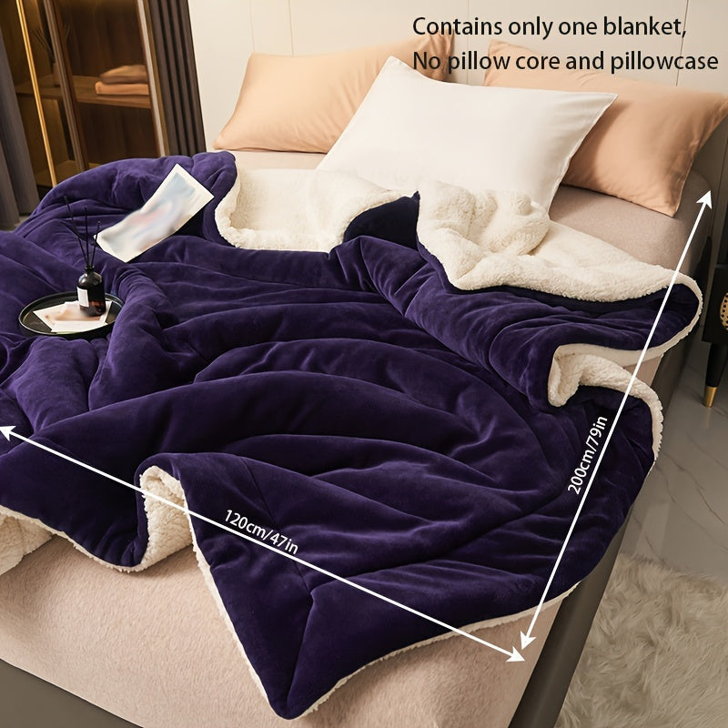 Luxe Comfort – Donkerpaarse Fleece Deken van Melkfleece