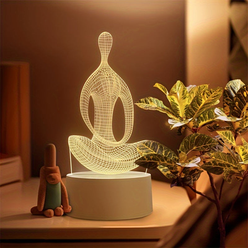 ZenLight - Modern 3D Yoga Nachtlamp