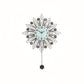GoldenBloom Clock - Luxe Stille Wandklok met Bloemen