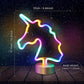 UnicornGlow Lamp - Neon Eenhoorn USB Tafellamp voor Feestdecoratie
