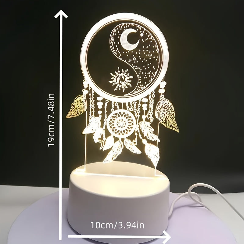 DreamCatcherGlow – 3D LED Nachtverlichting met USB