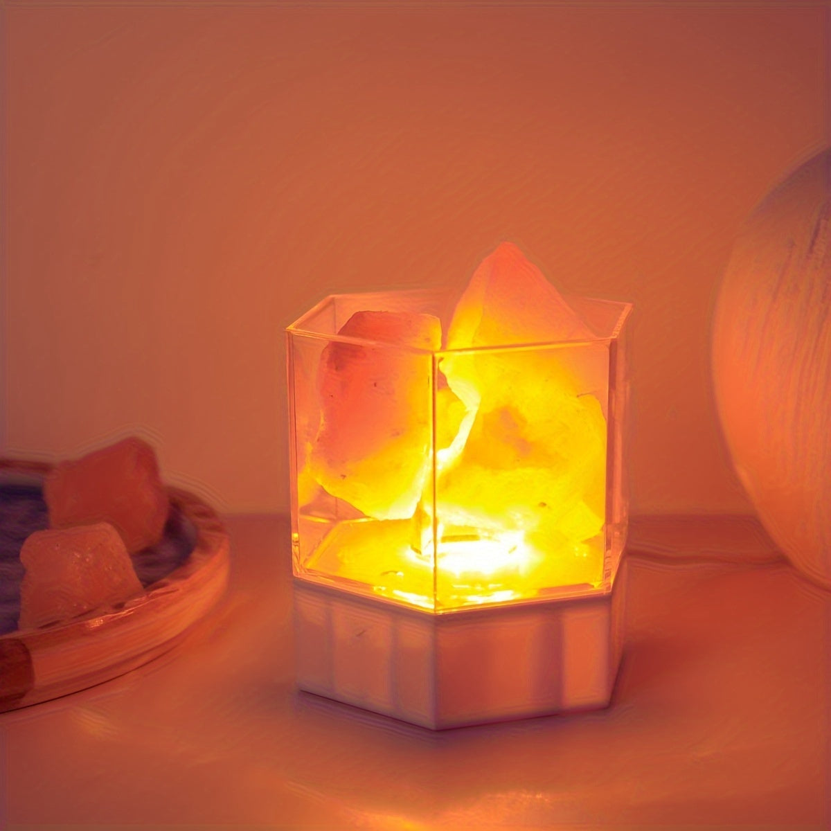 HimalayanGlow Lamp – Sfeervolle Zout Nachtlamp met USB