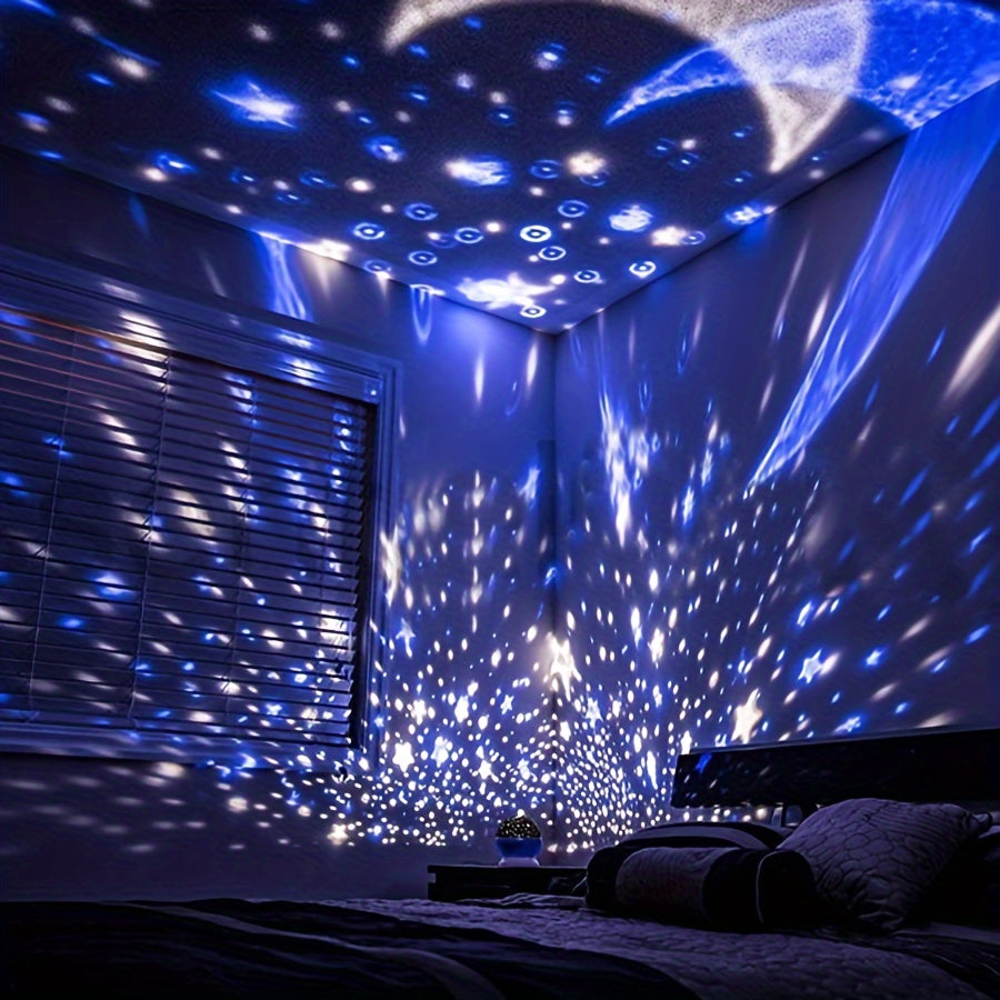 StarryDream Projector – Kleurrijke Sterrenlamp met 360° Rotatie