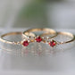Elara 18K Gold Garnet Stone Ring - A Touch of Elegance