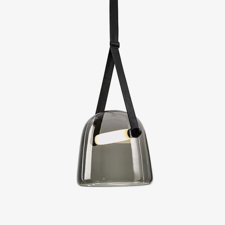 LunaMona Plafondlamp - Moderne Hanglamp van Metaal en Glas