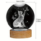 CrystalGlow – 3D Kristallen Bol Nachtlamp met Houten Basis