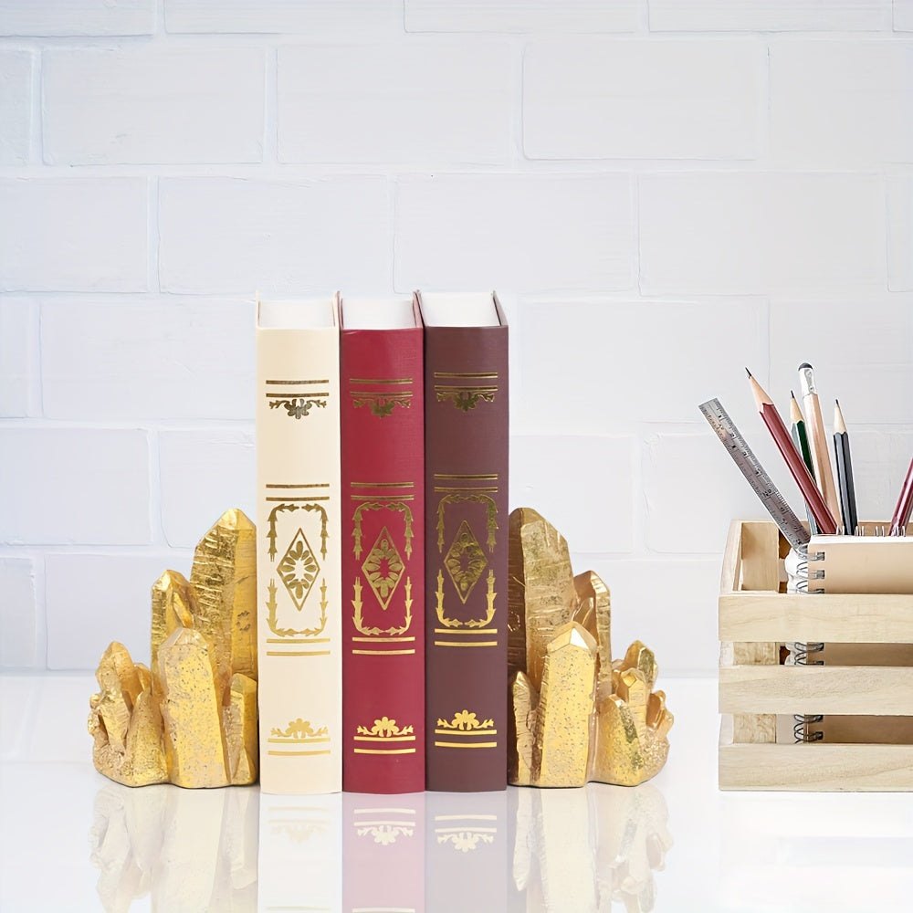 CrystalForm - Vintage Boekensteunen met Kristalontwerp