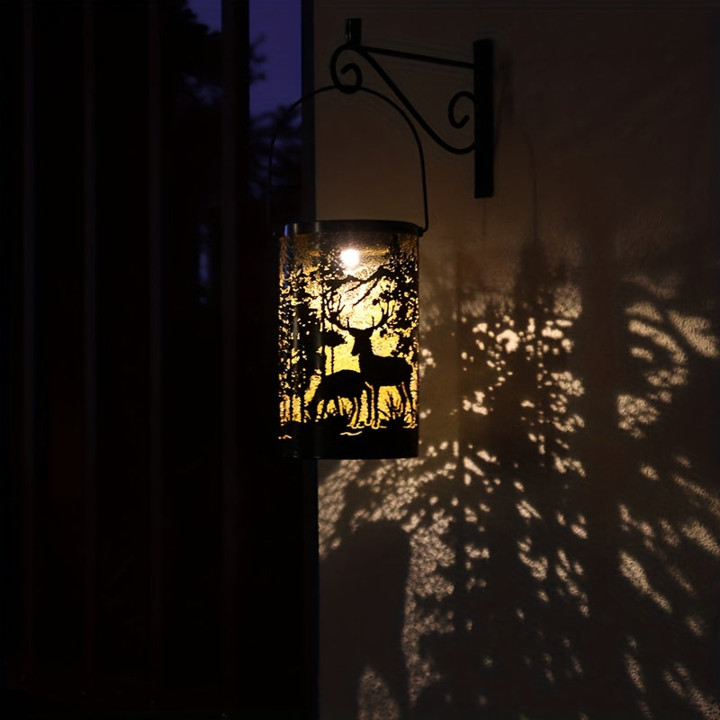 LumiGlow Lantern - Zonne-energie IJzeren Lantaarn met Natuurdesign
