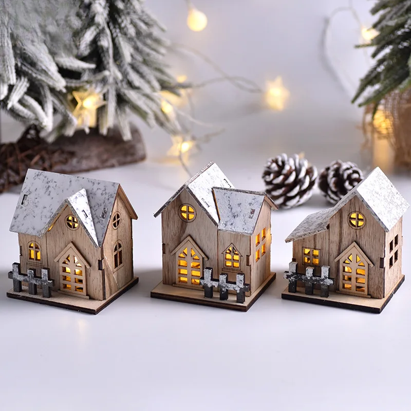 FrostGlitter Kerstlanterns - Betoverende Huisvormige kerstversiering voor een Magische Sfeer