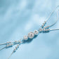 Elegante Zilveren Armband met Meerdere Stralende Parels