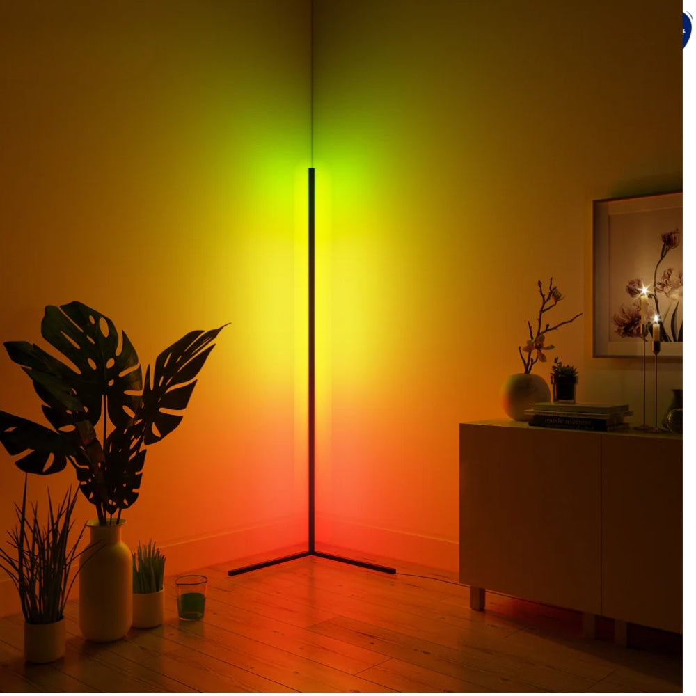 Minimalistische LED Vloerlamp – Moderne Kleurenlamp met Afstandsbediening
