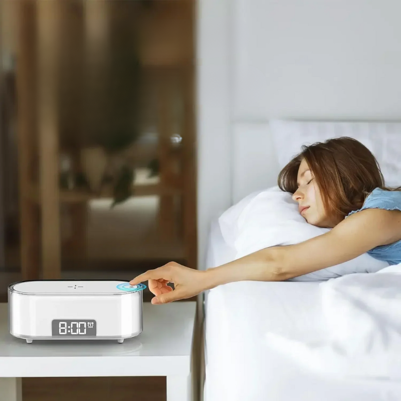 SmartCharge - Elegant Draadloos Oplaadstation met Wekfunctie