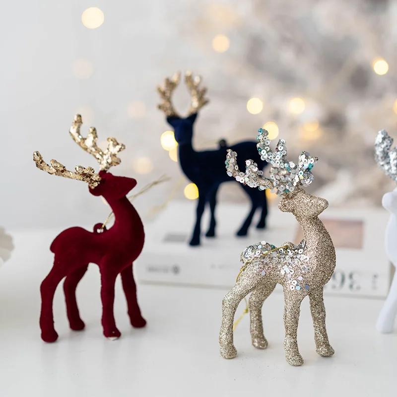 Sprankelend Hert Ornament – Luxe Kerstdecoratie voor een Feestelijke Sfeer