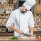 Culinaire Perfectie - SmaragdMes: Japans Koksmes met Damas Staal