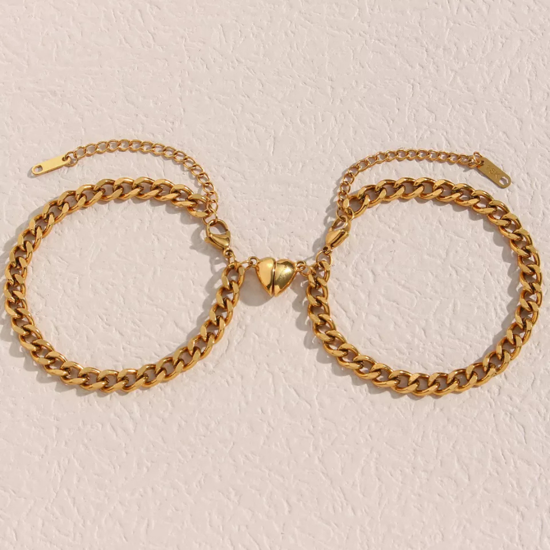 Liora Bracelets Set - Elegante Hart Armbanden