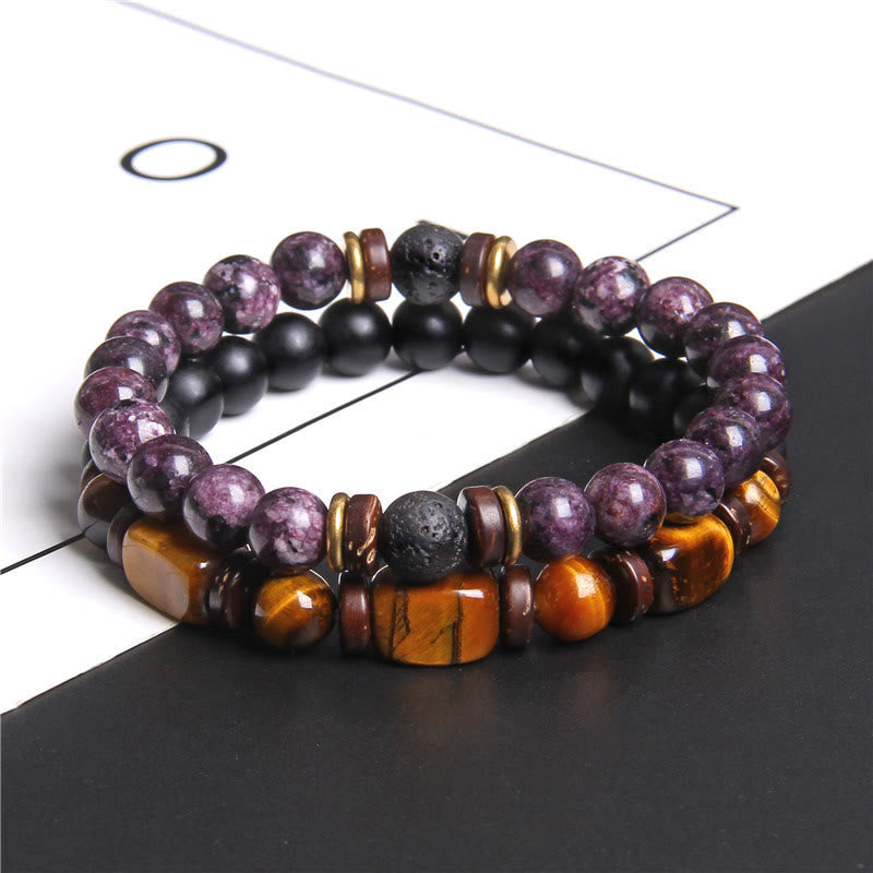 Stylish Afrikaans Turquoise & Tiger Eye Bracelet - Naya Collection