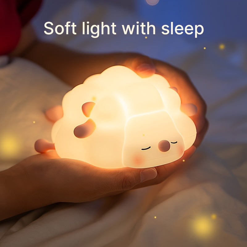 SheepGlow - Roze LED Nachtlamp met USB Oplaadfunctie
