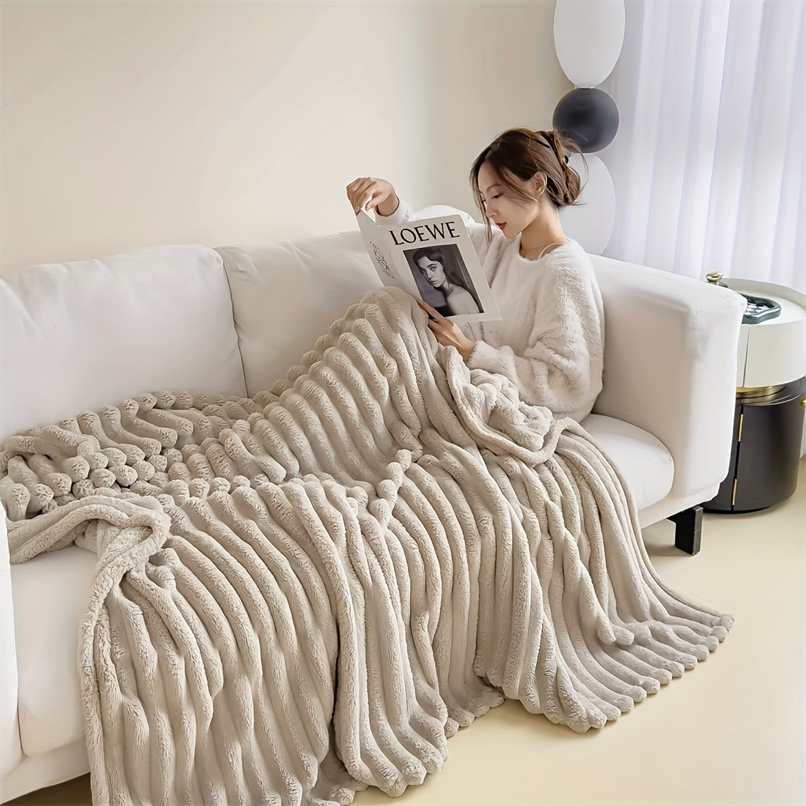 LuxeFleece – Elegante Franse Stijl Deken voor Comfort
