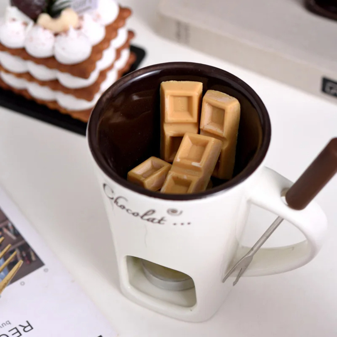 ChocoFondue - Elegante Kom voor Smeltbare Chocolade & Kaas