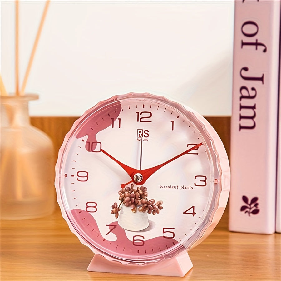 FloraTime Clock - Elegante Bloemenweker met Alarm