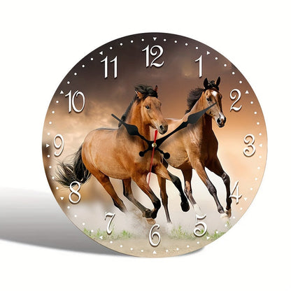 GallopTime Clock – Elegant Paardenraces Wandklok