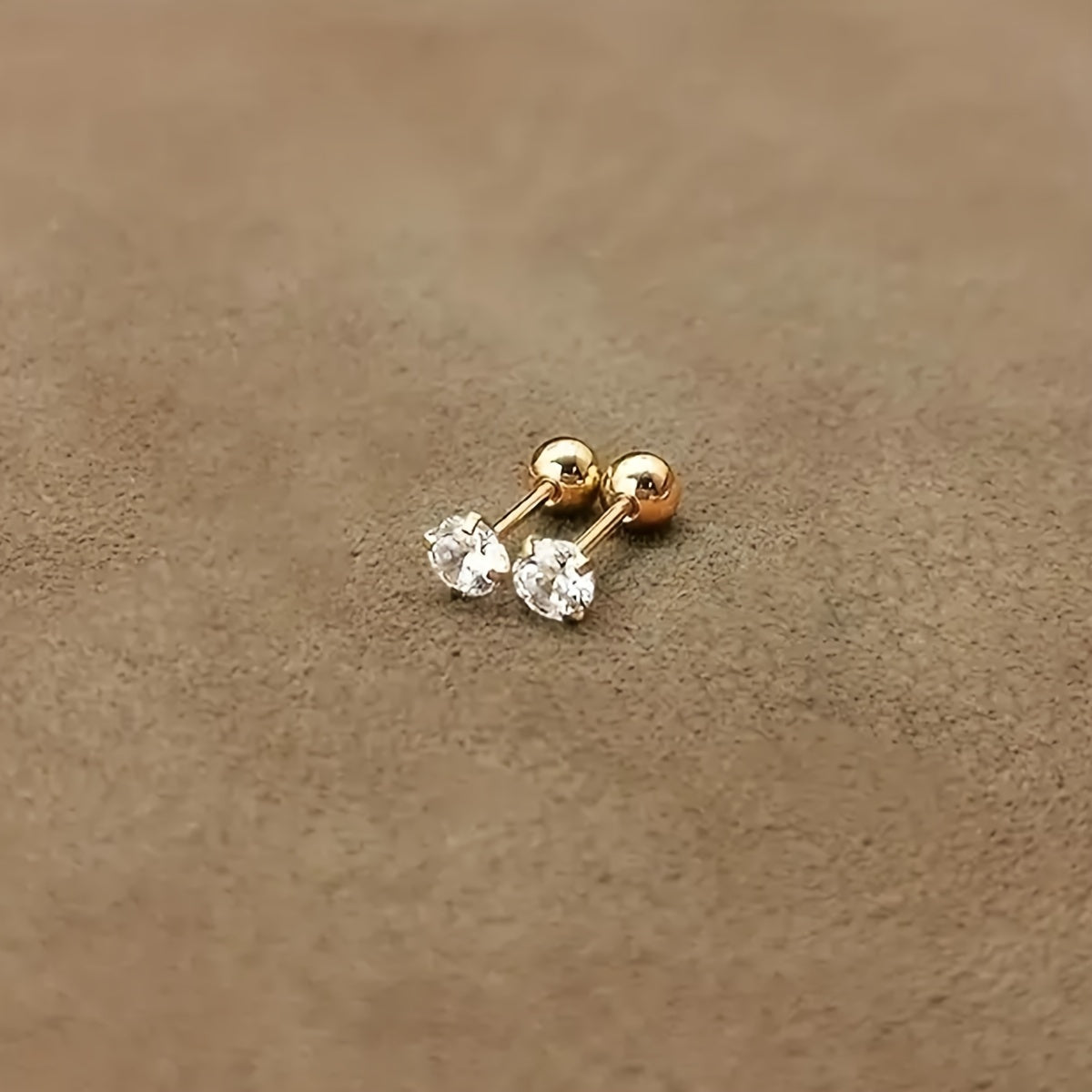 Lumen Sparkle - Tijdloze Titanium Zirkonia Oorknopjes