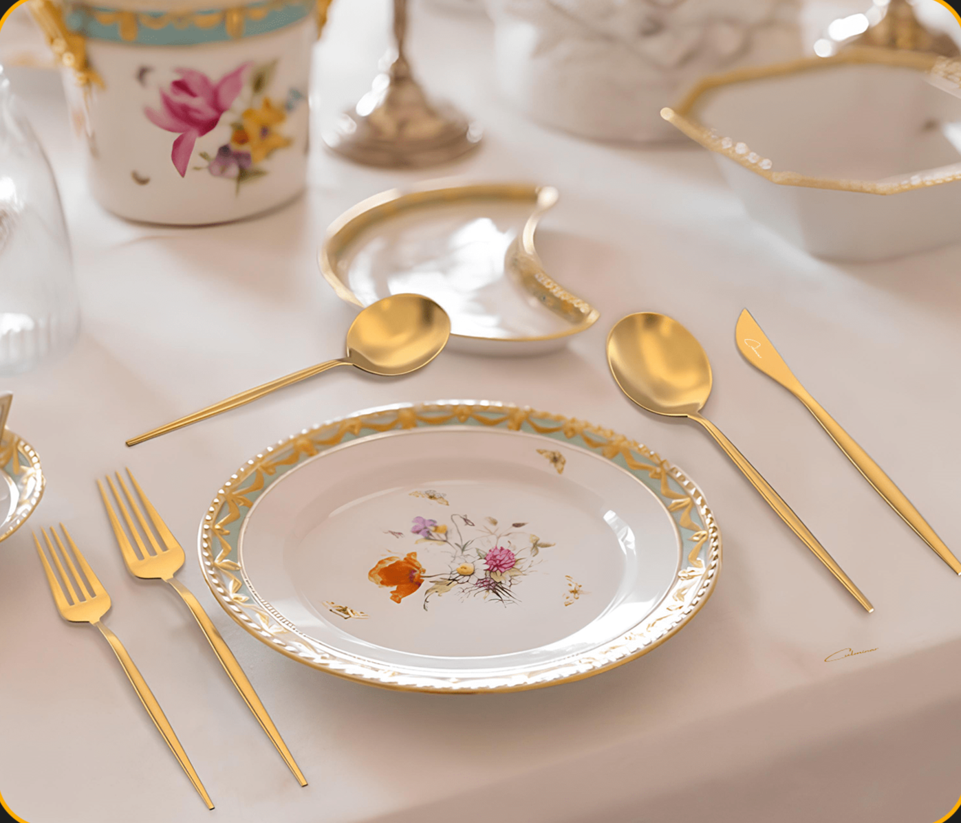 GoudenGlans - Luxe Bestekset van 20 Stuks voor Elegant Dineren