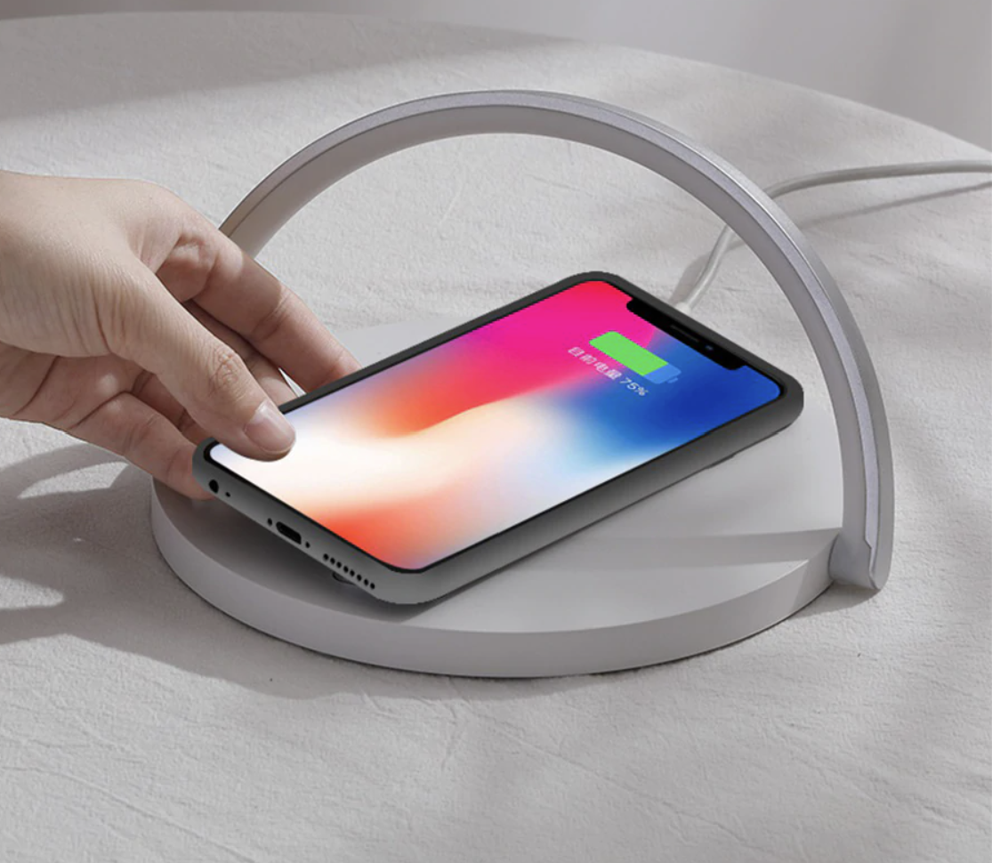 Bowlight Design™ - Stijlvolle 3-in-1 Nachtlamp met Qi-oplader