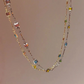Elegante Gouden/Zilveren Ketting met Sprankelende Kleurrijke Edelstenen - Ivy
