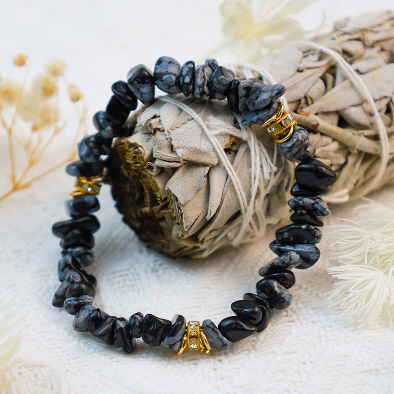 Elegante Celine Armband van Natuursteen en Kristallen Beads