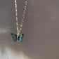 Elegant Elina Blue Butterfly Necklace