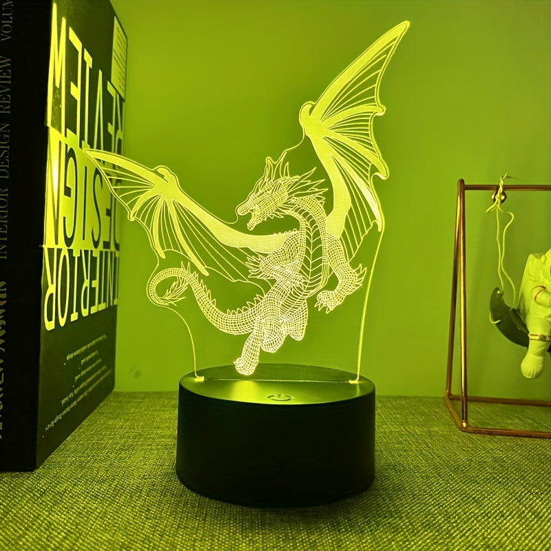 DinoGlow Lamp – 3D Nachtlamp met RGB Licht