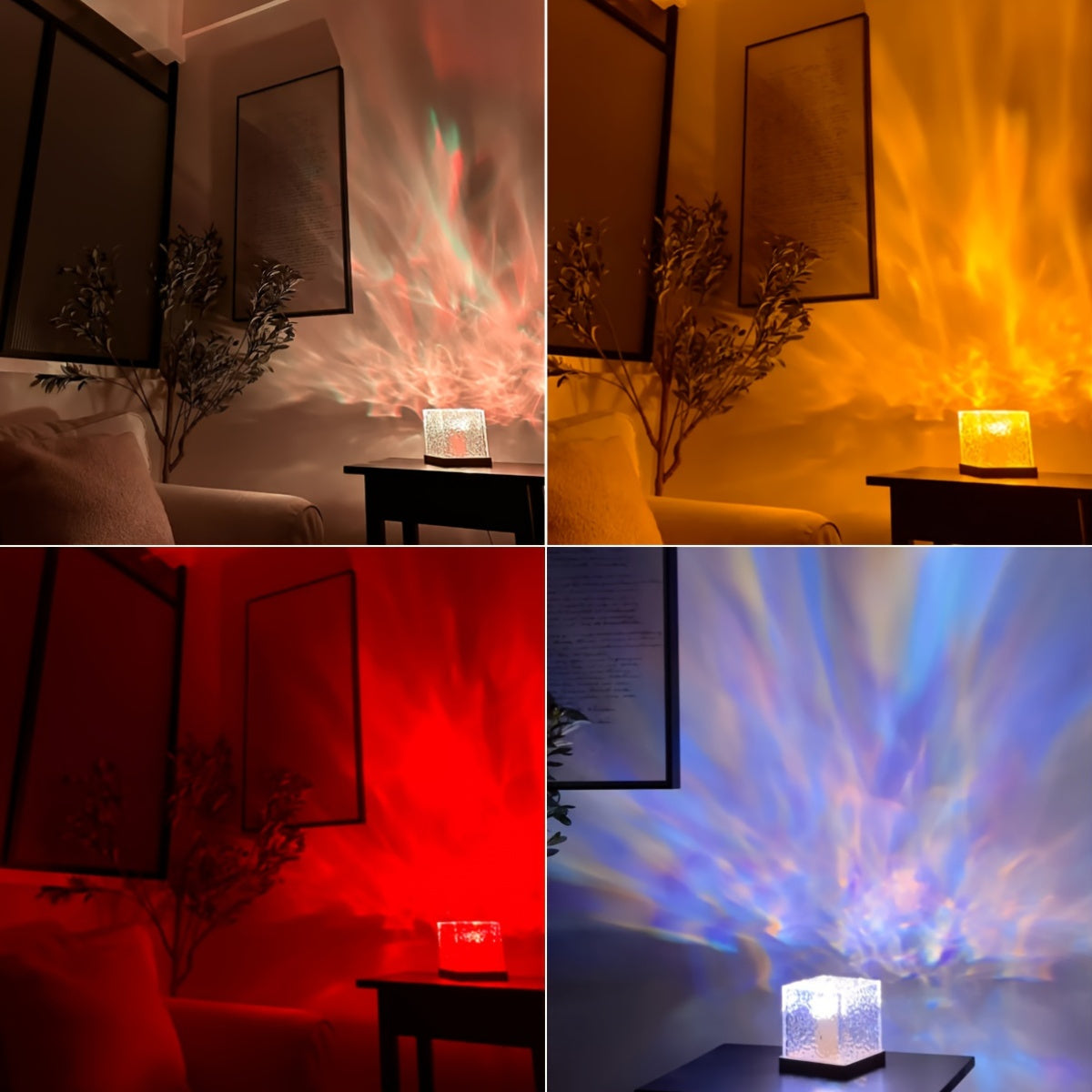 OceanWave - LED Nachtlamp met 16 Kleuren en Golfeffect