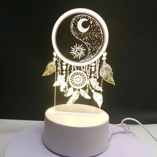 DreamCatcherGlow – 3D LED Nachtverlichting met USB