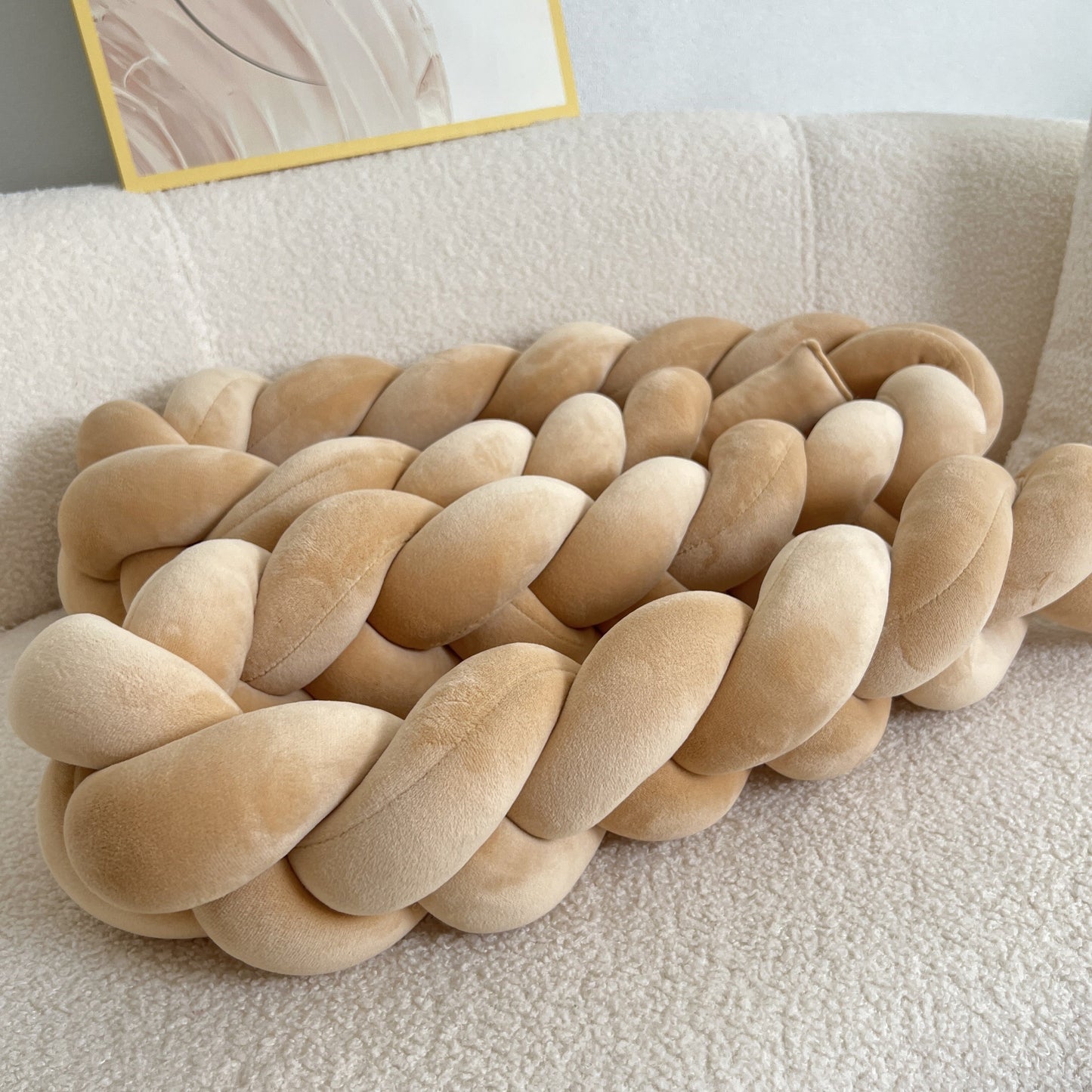 WaveCushion - Modern Wasbaar Vloerkussen met Geometrie