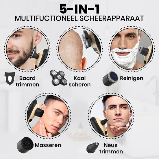 5 in 1 Scheerapparaat - Gladde scheerbeurt zonder irritatie!