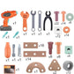 ConstructiePlezier - 100-delige Gereedschapset voor Creatieve Kinderen