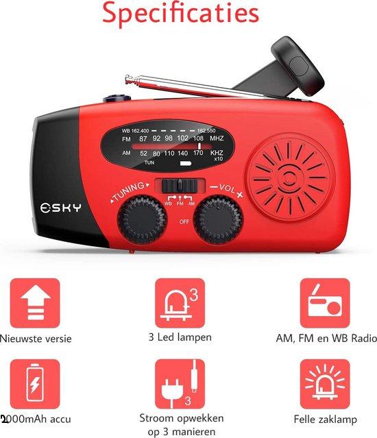 RescueReady - Compacte Noodradio met USB-oplading