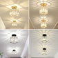 CrystalLuxe – Elegante Zwarte LED Plafondlamp met Kristal
