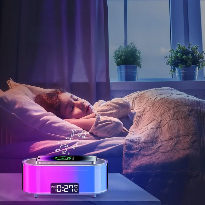 SmartCharge - Elegant Draadloos Oplaadstation met Wekfunctie