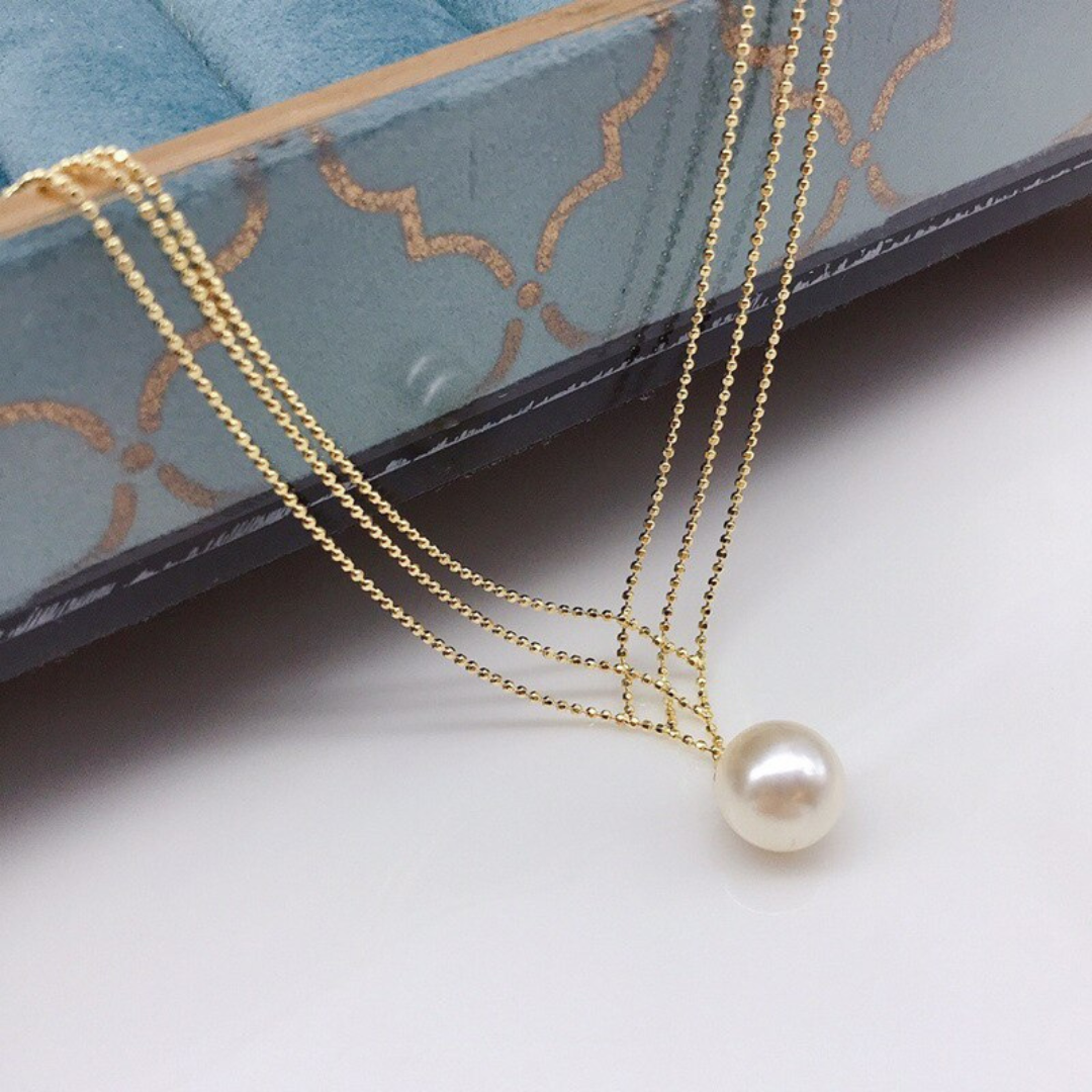 PearlGlow Necklace - Elegante Geweven Sieraad
