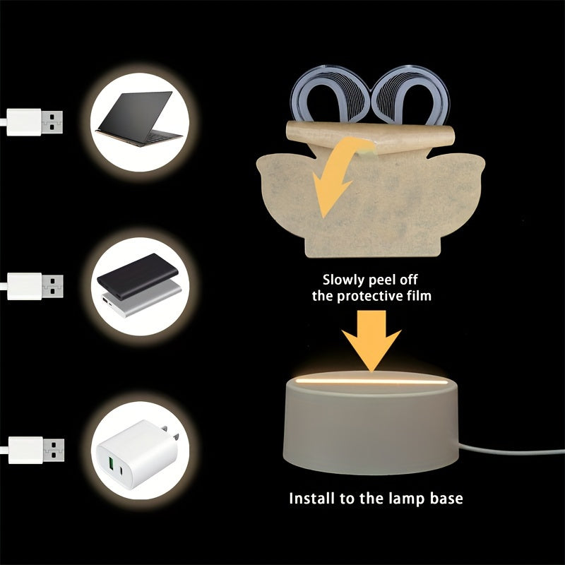 SwanLight – 3D LED Tafellamp met Modern Acryl