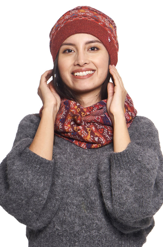 AlpacaFit Beanie - Luxe Jacquard Muts van 100%