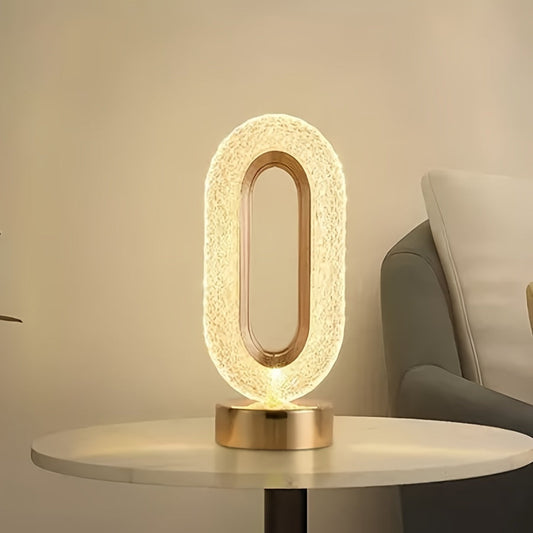 LuxeGlow – Elegante Ovale Kristallen Tafellamp