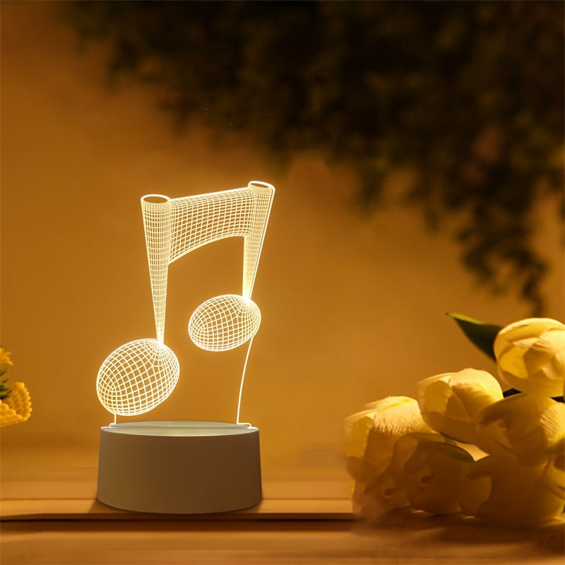 LumiNote - 3D LED Muzieknoot Nachtlamp