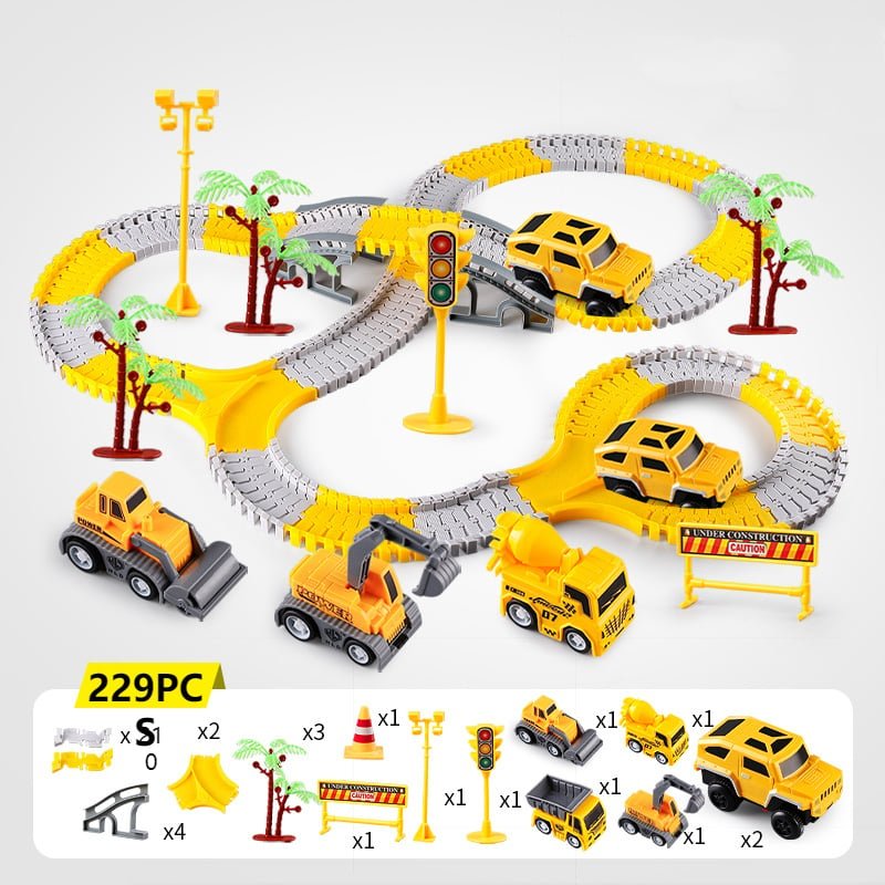 SpeedFlex Track – Flexibele Racebaan met LED Voertuigen